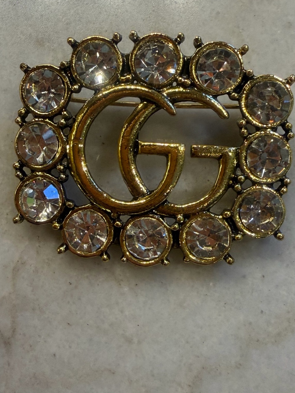 Beautiful & Elegant Fashion Brooch With Italian Design Double Letter